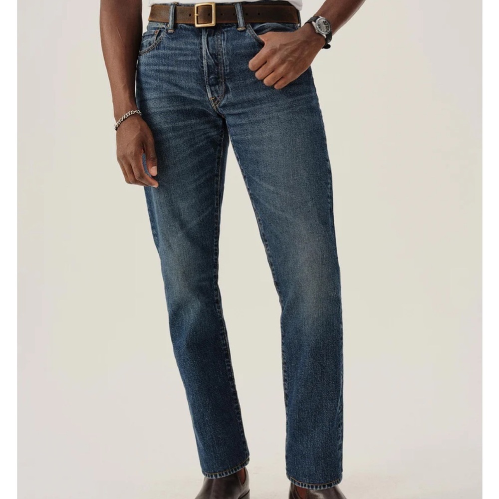 Buck Mason Slim Fit Rigid Jean Mens Button Fly Made in America Designer 31 x 30